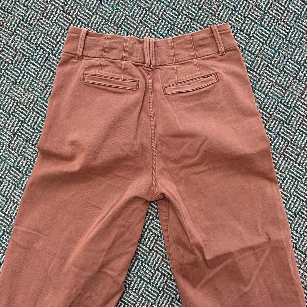 Wide Leg High-Rise Pants in Rust - Picture 6 of 6